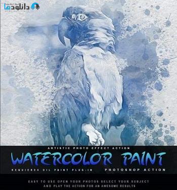 اکشن-فتوشاپ-Watercolor-Paint-Photoshop-Action