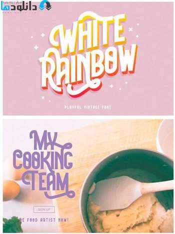 فونت-White-Rainbow-Font